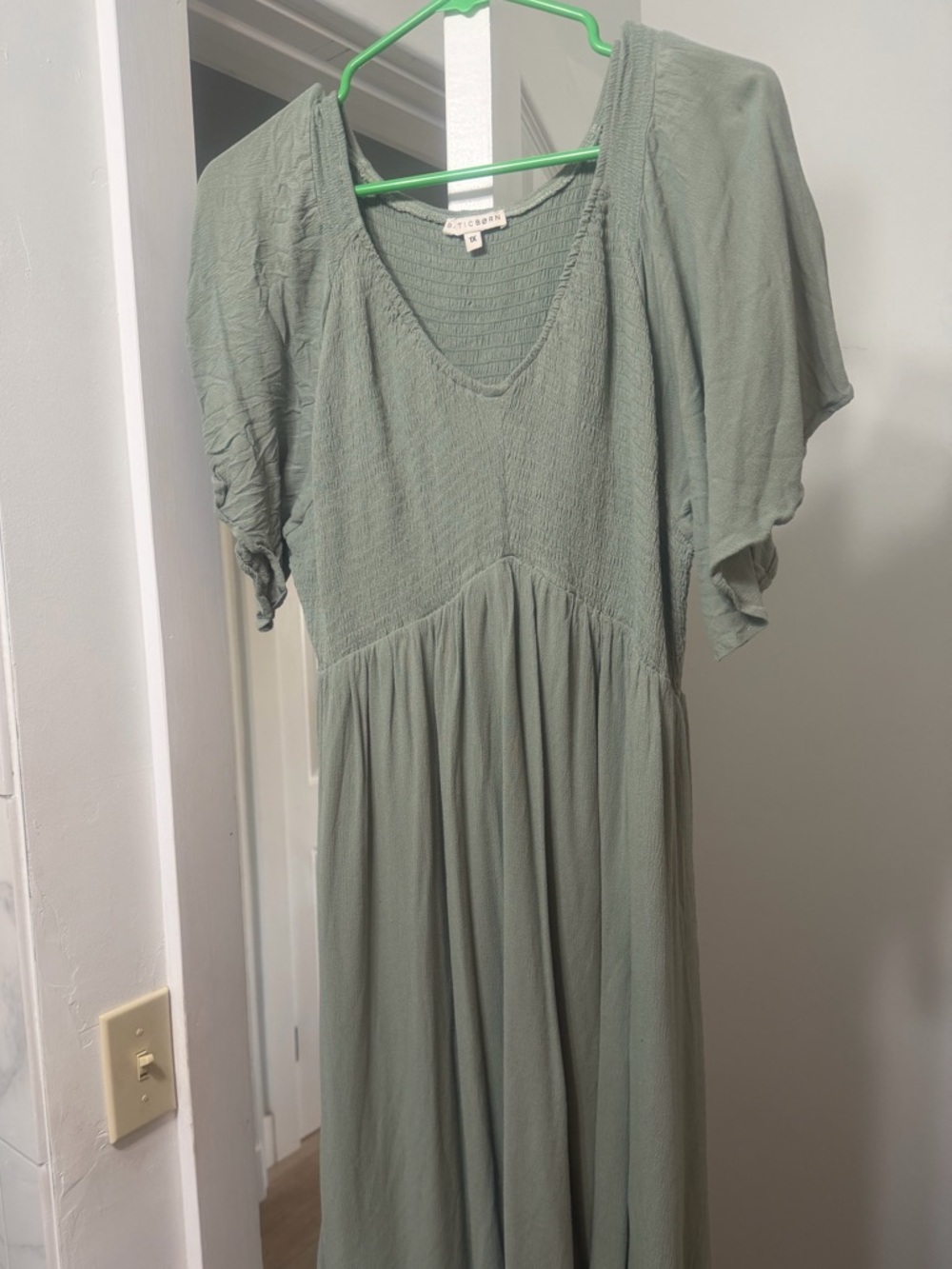 Anthropologie Sage Green Maxi Dress